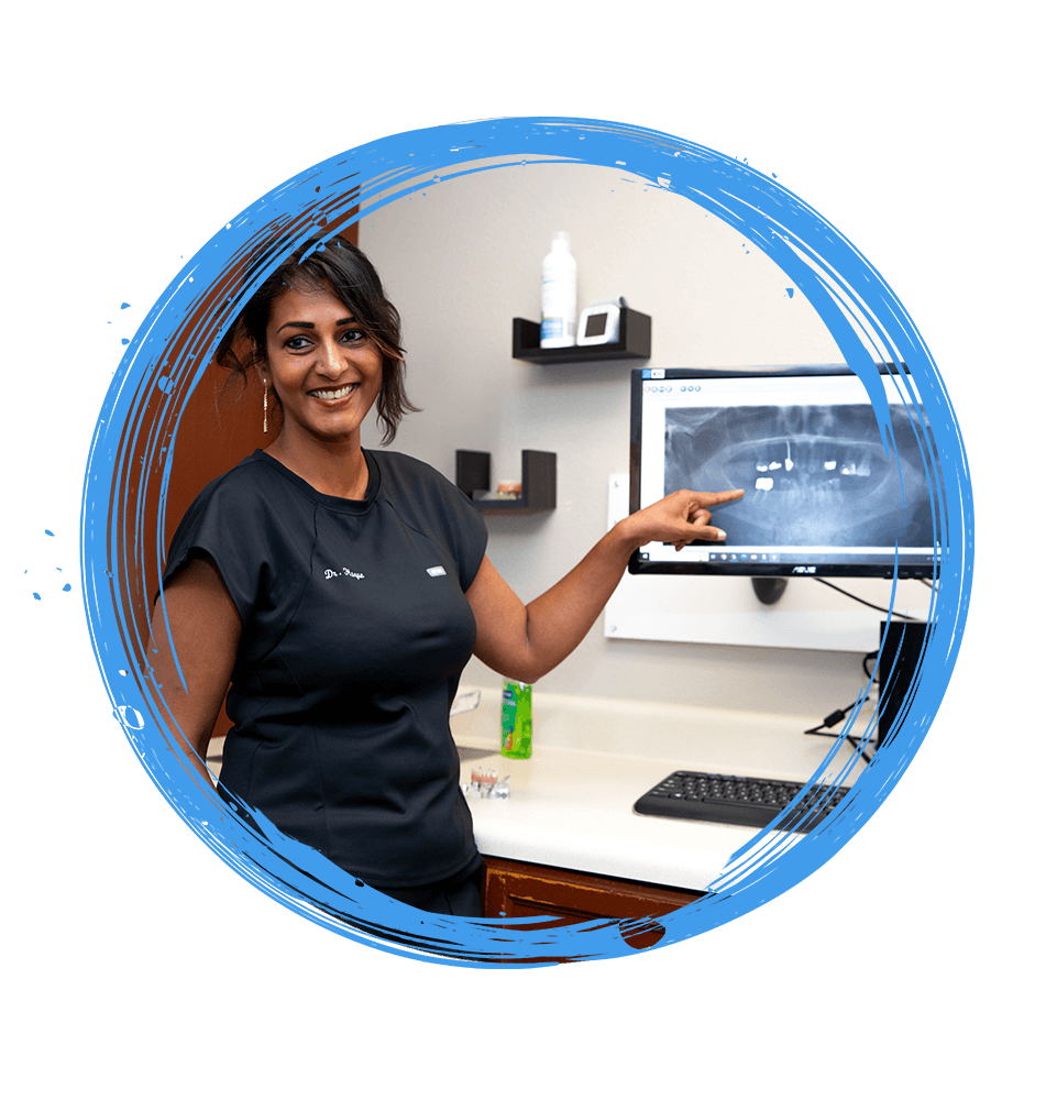 Doctor Pointing to x-ray