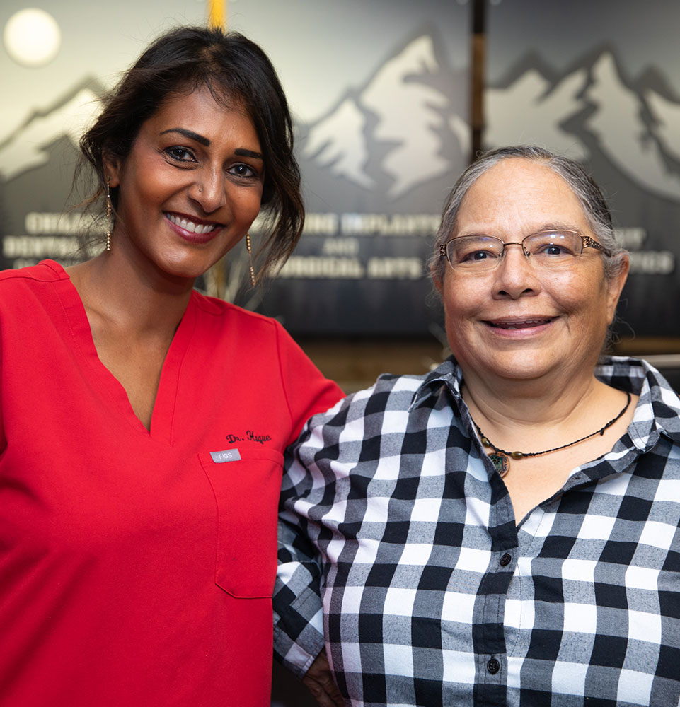 Patient and Doctor smiling together